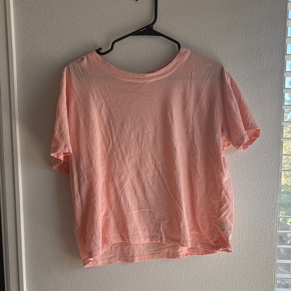 Z Supply Pastel Peach Boxy Short-Sleeve Tee